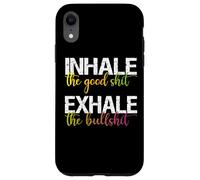 Inhale The Good Exhale The Bullshit Chakra du Yoga psychédélique Coque pour iPhone XR