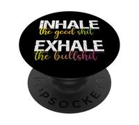 Inhale The Good Exhale The Bullshit Chakra du Yoga psychédélique PopSockets PopGrip Adhésif