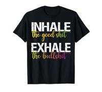 Inhale The Good Exhale The Bullshit Chakra du Yoga psychédélique T-Shirt