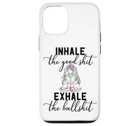 Inhale The Good Exhale The Bullshit Chakra méditation Yoga Coque pour iPhone 12/12 Pro