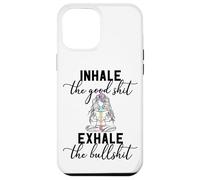 Inhale The Good Exhale The Bullshit Chakra méditation Yoga Coque pour iPhone 12 Pro Max