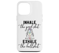 Inhale The Good Exhale The Bullshit Chakra méditation Yoga Coque pour iPhone 13 Pro Max