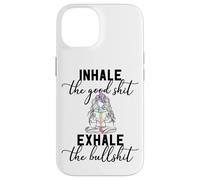 Inhale The Good Exhale The Bullshit Chakra méditation Yoga Coque pour iPhone 14
