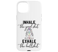 Inhale The Good Exhale The Bullshit Chakra méditation Yoga Coque pour iPhone 15 Plus