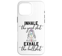 Inhale The Good Exhale The Bullshit Chakra méditation Yoga Coque pour iPhone 16 Pro Max