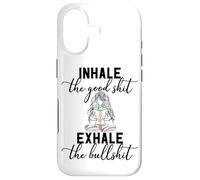 Inhale The Good Exhale The Bullshit Chakra méditation Yoga Coque pour iPhone 17