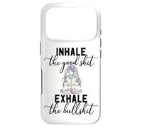 Inhale The Good Exhale The Bullshit Chakra méditation Yoga Coque pour iPhone 17 Pro
