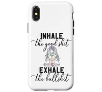 Inhale The Good Exhale The Bullshit Chakra méditation Yoga Coque pour iPhone X/XS