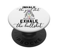 Inhale The Good Exhale The Bullshit Chakra méditation Yoga PopSockets PopGrip Adhésif