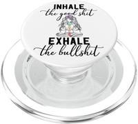 Inhale The Good Exhale The Bullshit Chakra méditation Yoga PopSockets PopGrip pour MagSafe
