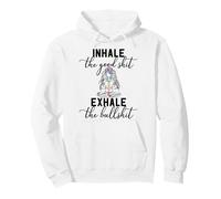 Inhale The Good Exhale The Bullshit Chakra méditation Yoga Sweat à Capuche