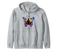 Inhale The Present Exhale The Past - Papillon de Yoga Sweat à Capuche