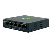 InHand Networks Commutateur réseau Gigabit, 5 Ports Switch Ethernet avec 4 PoE+ Ports Max.52W,Jusqu’à 30 W par Port,Plug & Play,Boîtier métallique à Haute Dissipation Thermique,avec EU Power Plug.