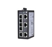 InHand Networks Switch Ethernet Industriel 8 Ports,Unmanaged,10/100 Mbps, Montage Rail DIN, Boîtier Métallique IP30 (-40°C à +75°C), Entrée 9-60V DC, Idéal pour IoT, Garage & Armoire Électrique