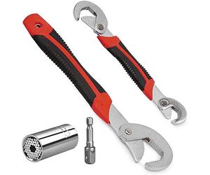 INHEMI 2 Pièce Clés à Molette,Universelles Clés Réglables Serre-Ecrou,Multifonctionnelles Clés,Avec Grande Ouverture 8-22 mm