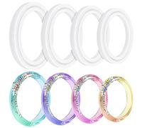 inheming 4 Pièces Moule de Bracelet en Époxy, Resin Form Bague Bracelet Silicone Mold,pour Bijoux DIY Fournitures d Artisanat