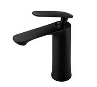 INHHCED Mitigeur Lavabo Salle De Bain, Robinet Salle Bain, Batterie De Lavabo Monocommande, Hauteur Du Bec : 70 mm, Cartouche À Disque Céramique, Fabriqué En Alliage De Zinc (Schwarz)