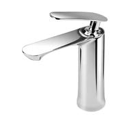 INHHCED Mitigeur Lavabo Salle De Bain, Robinet Salle Bain, Batterie De Lavabo Monocommande, Hauteur Du Bec : 70 mm, Cartouche À Disque Céramique, Fabriqué En Alliage De Zinc (Argent)