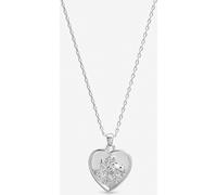 Inicio Inicio Sterling Silver Plated Heart St Christopher Necklace Gift Box