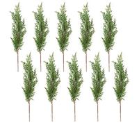 INIFLM Lot de 10 branches de cyprès artificielles, tiges de cèdre artificiel de 41,7 cm, tiges de pin artificielles, plantes artificielles pour décoration de la maison