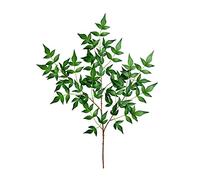 INIFLM Lot de 3 Plantes Artificielles, Tiges de Feuilles de Bambou Tropicales Artificielles, Plantes à Tiges de Verdure, Fausses Branches Vertes Nandina pour Vase, Arrangements Floraux de(Vert Clair)