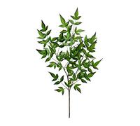 INIFLM Lot de 3 Plantes Artificielles, Tiges de Feuilles de Bambou Tropicales Artificielles, Plantes à Tiges de Verdure, Fausses Branches Vertes Nandina pour Vase, Arrangements Floraux de(Vert)