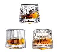 INIFLM Lot de 3 verres à whisky en cristal de 150 ml avec fond sphérique - Verre à cocktail à l'ancienne