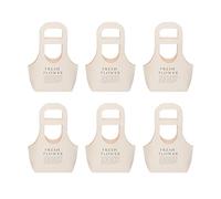 INIFLM Lot de 6 sacs cadeaux pliables en papier kraft, étanches et robustes avec poignée, pour les vacances, les anniversaires, les fêtes de mariage, etc