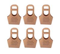 INIFLM Lot de 6 sacs cadeaux pliables en papier kraft, étanches et robustes avec poignée, pour les vacances, les anniversaires, les fêtes de mariage, etc