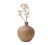 INIFLM Petit Vase de Bouquet en Bois, Vase en Bois de Fleurs Séchées, Ornement de Vase de Support de Fleur de Table, Vases de Vase de Fleur en Bois pour la Décoration de Décoration pour(C)