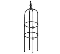 INIFLM Treillis d'obélisque de jardin de 120 cm, arceaux en U pour plantes grimpantes, tuteurs de treillis de fleurs revêtus de plastique, cages de support pour plantes