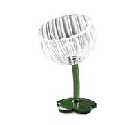 INIFLM Verres à Vin Gobelets, Verres à Vin en Verre Incassable, Verres à Pied Réutilisables pour une Utilisation Intérieure et Extérieure, Gobelets à Champagne Gobelets Transparents(Vert A)