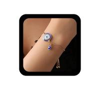 Inilbran Bracelet bohème vintage avec œil de démon et œil de démon - Bracelet à chaîne réglable - Pour femme, Zinc