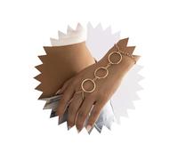 Inilbran Bracelets de bague de doigt de cercle de Boho Bracelet d'esclave de cercle d'or Bracelet de poignet d'anneau de cercle de cru Bracelet de chaîne de main de cercle ouvert pour des femmes et