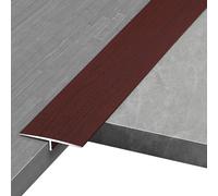 ININOSNP Bande de Transition de Sol moulée en T, Garniture de Bord de Porte moulée en T for Le Bois au carrelage, seuils en Aluminium for Portes/Protecteur de Tapis(Rosso,Length 140cm/55 in)
