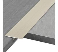 ININOSNP Bande de Transition de Sol moulée en T, Garniture de Bord de Porte moulée en T for Le Bois au carrelage, seuils en Aluminium for Portes/Protecteur de Tapis(Bianco,Length 95cm/37 in)