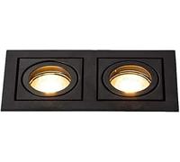 ININOSNP Downlight LED Plafonnier Plafonnier embarqué Plafond intégré Spot Spotlight Square Trous Lampe Salon Porche Hole Lampe 10W(Black-l-Warm Light)