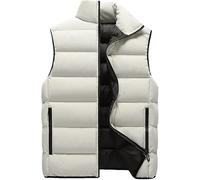 ININOSNP Gilet sans Manches Gilet Chaud sans Manches à Fermeture éclair et col Montant for l'automne et l'hiver(Khaki,4XL)