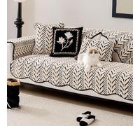 ININOSNP Housses de Protection pour canapé des Tons Neutres Ultra-Doux et lavables en Machine s'intègrent Parfaitement à la décoration intérieure.(110 * 110cm)