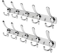 ININOSNP Lot de 2 crochets en acier inoxydable pour vêtements de salle de bain ou penderie murale