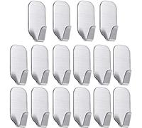 ININOSNP Lot de 20 crochets muraux sans perforation en viscose solide pour salle de bain, cuisine, salle de bain, porte derrière le crochet sans clou en acier inoxydable