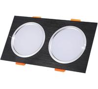 ININOSNP Plafonnier Moderne Robuste Downlight Spot carré Encastré Downlight Plafonnier Caché Chambre Mur Arrière Spot Plafonnier Noir Luminaire(White Light,3W)