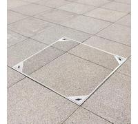 ININOSNP Plaque de recouvrement pour bac à Sable Couvercle de Chambre d'inspection encastrée galvanisé avec Cadre en Acier Inoxydable(70x70x8cm)