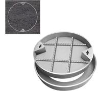 ININOSNP Plaque de recouvrement pour bac à Sable Plaques et Cadres de Regards encastrés en Acier Inoxydable Robuste, adaptés aux environnements extérieurs(Diameter 800mm)