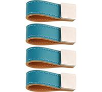 ININOSNP Poignée Anti-Collision de pièce, poignée de tiroir en Cuir Simple et Souple, poignée de Porte d'armoire Bicolore Moderne, (Taille: 9,5 cm * 4)(Blu,8cm*4)