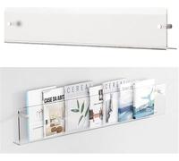 ININOSNP Porte-brochures Mural Transparent, Organiseur de Magazines décoratif en Acrylique en 2 pièces, Organiseur de dossiers Suspendus(100cm(39 3/8"))