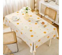 ININOSNP Protection de Table Décoration de Plan de Travail de Cuisine à imprimé Floral 3D, idéale for Les fêtes de Jardin en Plein air(Orange,100x160cm)