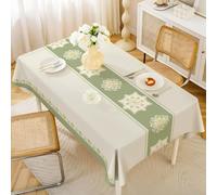 ININOSNP Protection de Table Décoration de Plan de Travail de Cuisine à imprimé Floral 3D, idéale for Les fêtes de Jardin en Plein air(Green Yellow,100x160cm)