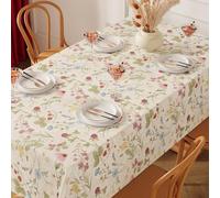 ININOSNP Protection de Table Nappe rectangulaire de Style Floral Rustique for la décoration de Plan de Travail de Cuisine(Floral,90x150cm)