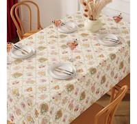 ININOSNP Protection de Table Nappe rectangulaire de Style Floral Rustique for la décoration de Plan de Travail de Cuisine(Orange,100x180cm)